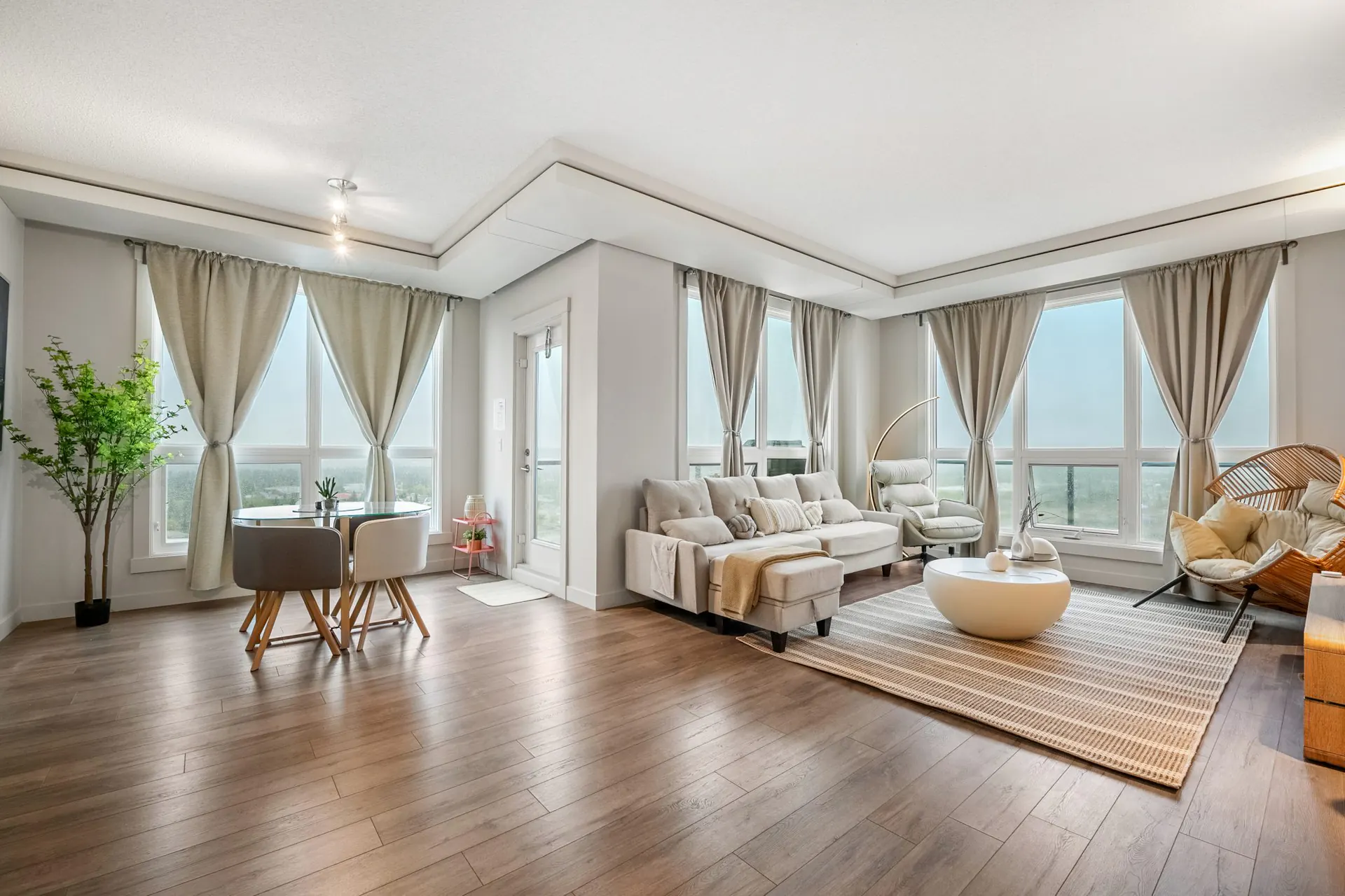 A furnished Premier Stays living room